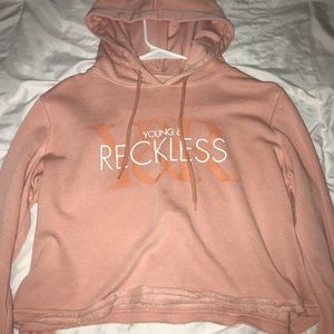 Pink Young&Reckless hoodie